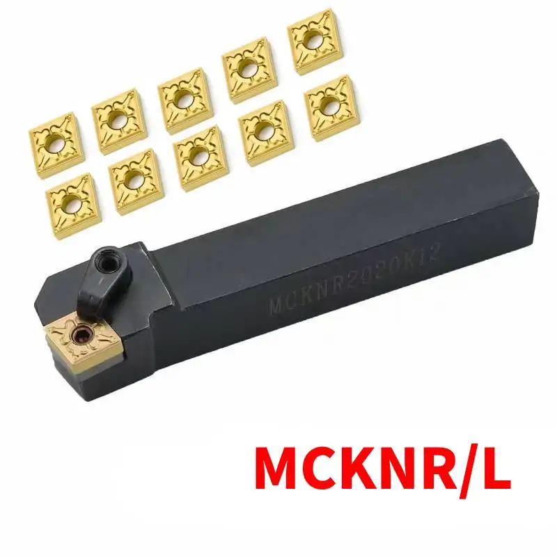 1pc MCKNR1616H12 MCKNR2020K12 MCKNR2525M12 External Turning Tool Holder CNMG Carbide Inserts MCKNL Lathe Cutting Tools Set