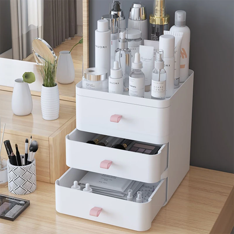 Stackable Plastic Desk Organizer Storage Cabinet Drawer Cosmetics Makeup Stationery Toys Organizer Office Accessories File Shelf