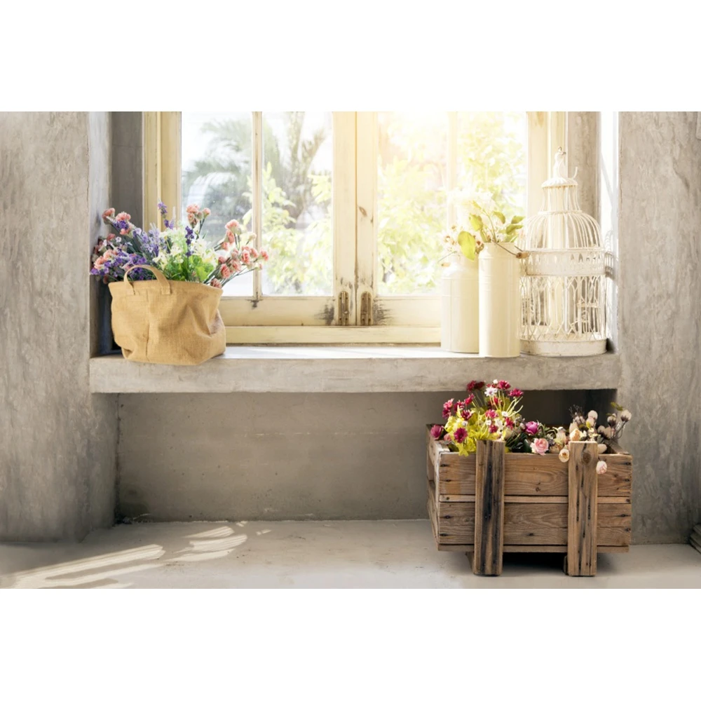 Yeele Photocall Interior Backdrop European Style Window Flowers Portrait Photography Background Photographic For Photo Studio