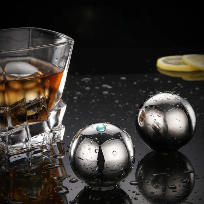 

304 Stainless Steel Ice Cubes Wine Whiskey Stones Chiller Ice Stone Reusable metal Beer Cooler For Vodka Champagne Wort Bar