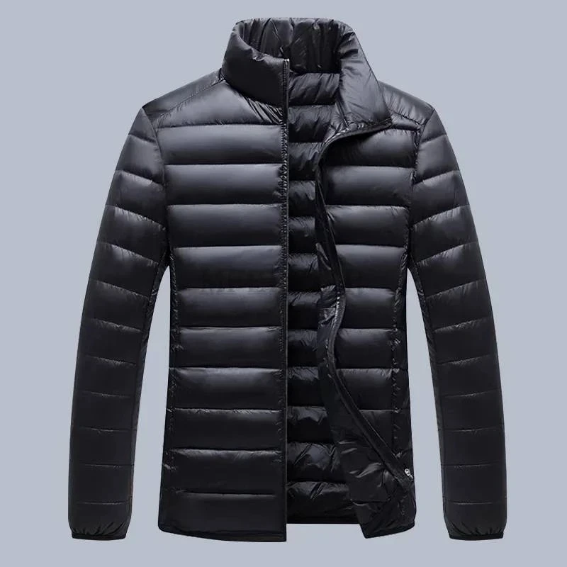 

winter men down jacket warm stand collar large size 10XL 8XL thick warm coat oversize outwear coat navy blue 54 60