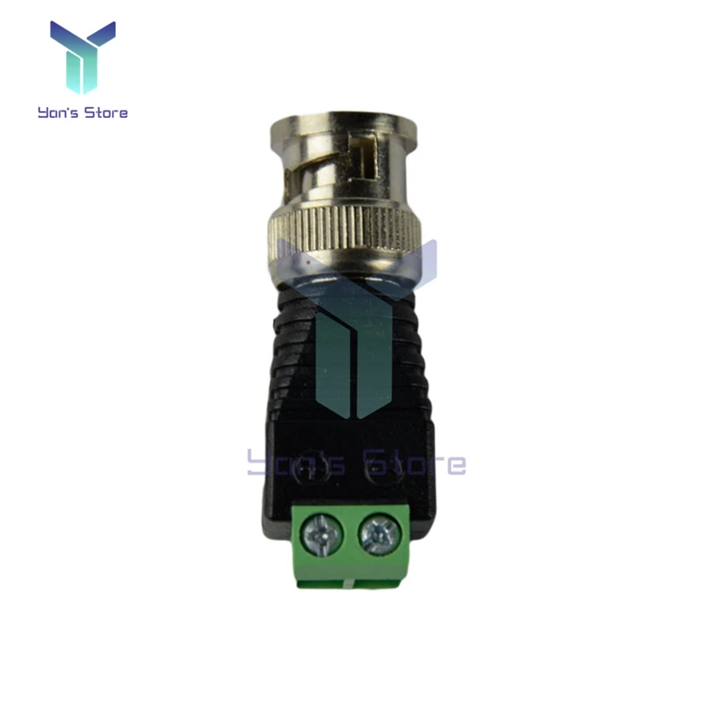BNC Male Connector Mini Coax CAT5 Video Balun Adapter Plug for Led Strip Lights CCTV Camera Accessories