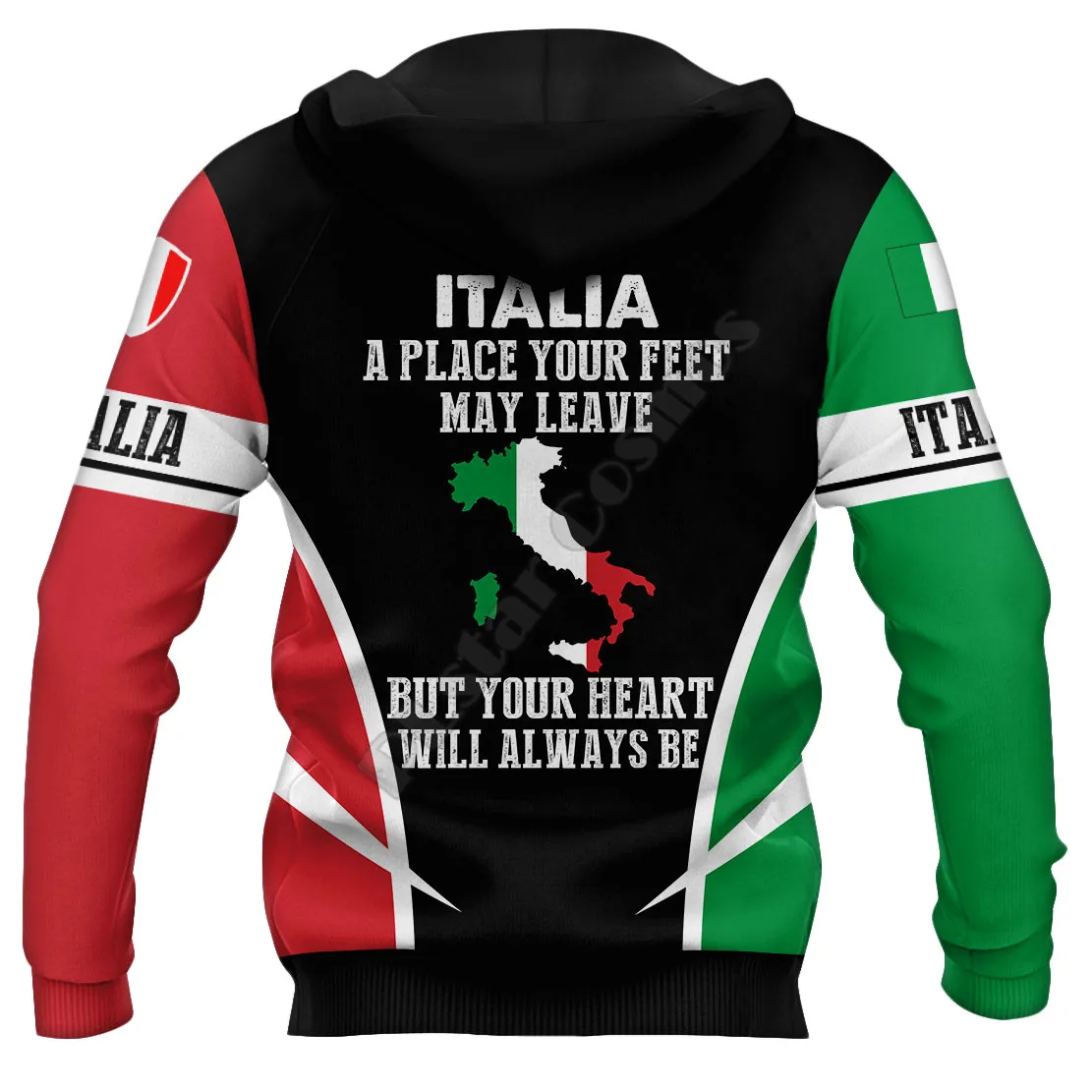 Felpe con cappuccio Italia Felpe con cappuccio stampate in 3D Pullover di moda da uomo per donna Felpe maglione Costumi Cosplay