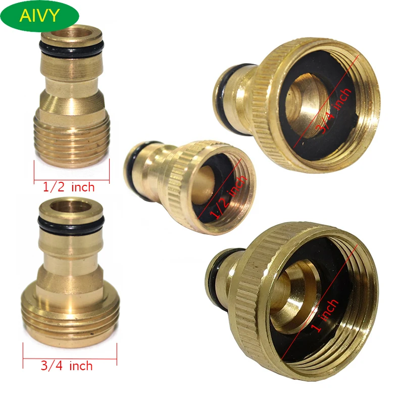 

Solid Brass Thread Nipple Quick Connector, Garden Irrigation Connector, Faucet Nozzle Adapter, Water Gun Washing Machine Joint