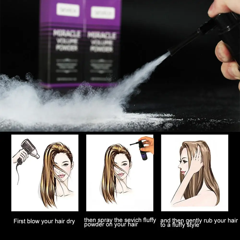 Sevich Miracle Fluffy Hair Powder Hair Volume Captures Haircut Unisex Modeling Styling Disposable Hair Quick-drying Powder Spray