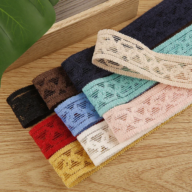 Crochet Hollow Velvet Fall Ribbon 100Y/Roll16 25 40mm For DIY Bows Applique Jewellery Packaging Autumn Embroidery Tape Webbing