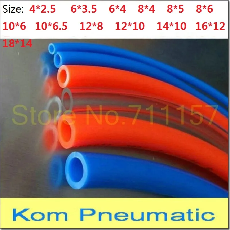 Tuyau Pneumatique PUR 6/4 Bleu 50m - Polyuréthane Comprimé Pour Industrie Et Artisanat