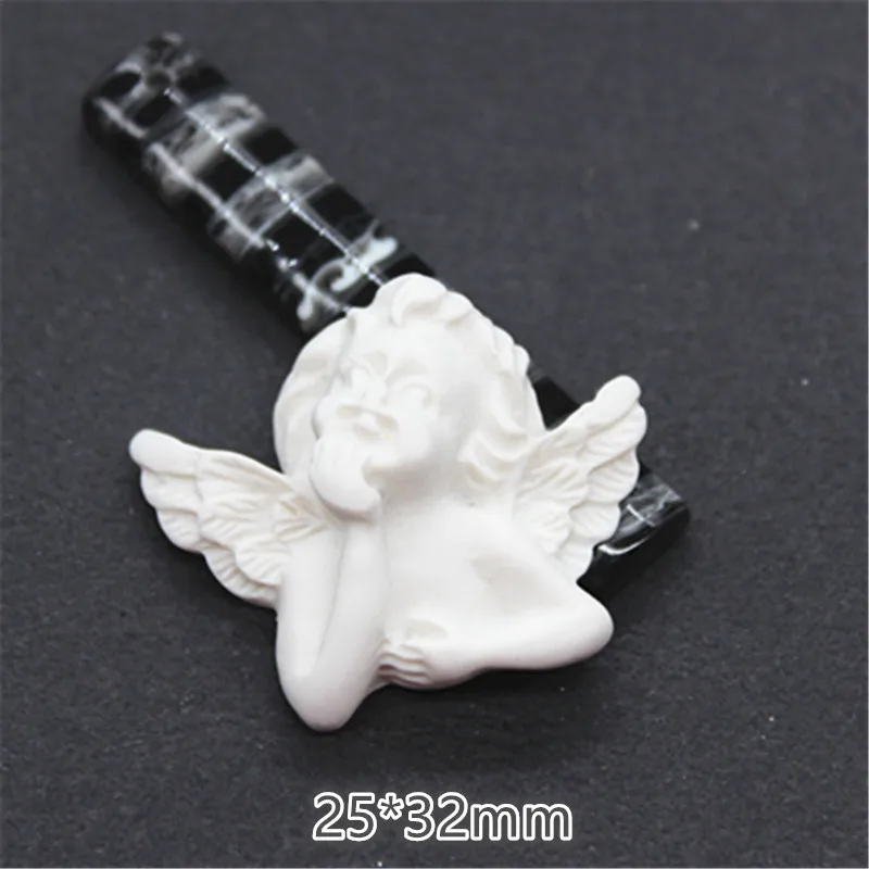 10cs Carino Nuova Resina Bianco Europeo Cupido Angelo Cammeo In Miniatura Flatback Cabochon di Arte DIY Della Decorazione Del Mestiere