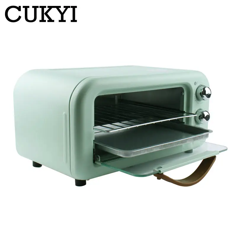 CUKYI Mini Multifunctional Bake Oven 12L Household cookies Cake Chicken Pizza Crepe Baking Machine Household Electric ovens