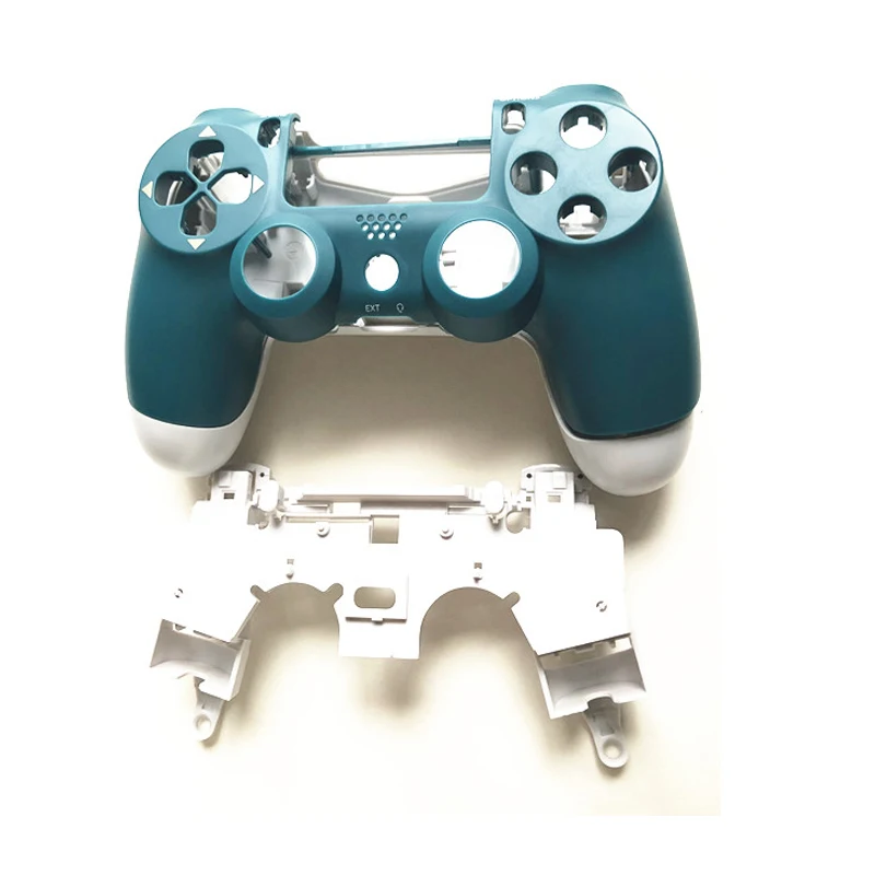 Carcasa completa para mando de JDM-050 PS4 Pro JDS 055, conjunto completo de carcasa, botones de reparación, Kit de carcasa, cubierta blanca y verde, DIY
