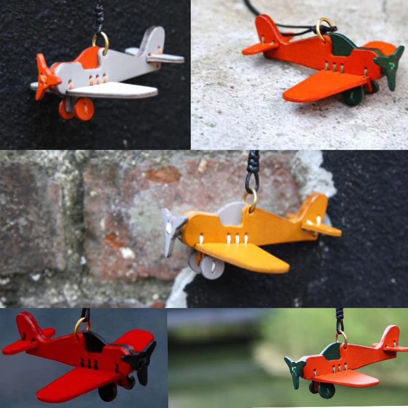 Handmade leather leather small aircraft car hanging accessories knife die