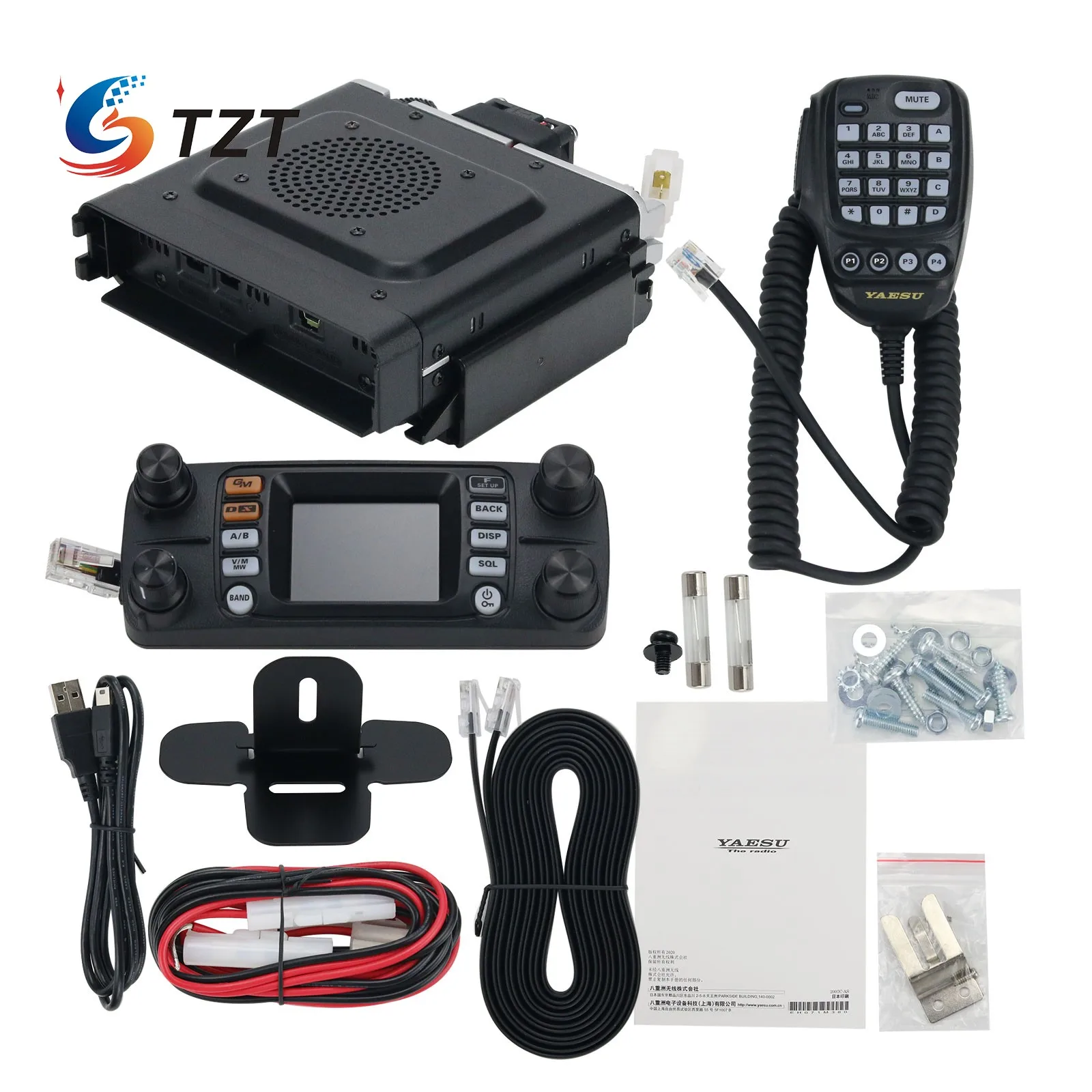 TZT For YAESU FTM-300DR Dual Band Transceiver Digital Mobile Transceiver Car Mobile Radio Bluetooth GPS