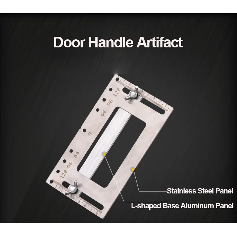 Door Handle Artifact Auxiliary Punch Locator Template Wood Drilling Holes Guide Hardware With Degree Scale With Twist