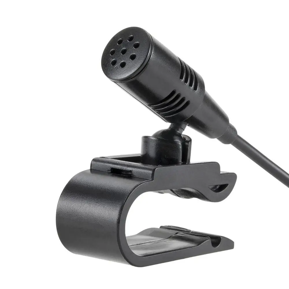 3.5mm External Microphone Mini Car Audio Wired Microphone W/ U Shaped Fixing Clip For Auto DVD Radio Mic Player 3M Long