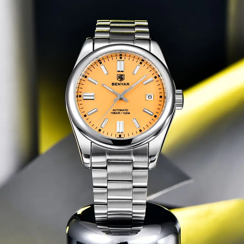 

2021 New BENYAR 39MM Men's Watches Mechancial Watch Men Luxury Automatic watch for men Stainless steel Waterproof Clock Man