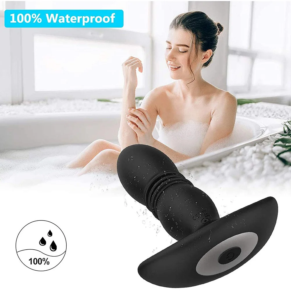 Anal Vibrator Thrusting Prostate Massager Vibrations Thrusting Toys For Male Masturbation, Wearable Silicone Anal Butt Plug