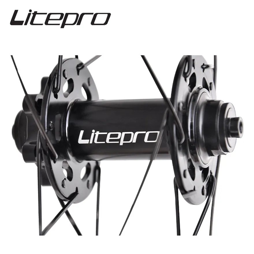 Litepro 11 Speed Wheelset S42 AERO Folding Bike 20 Inch 406/451 V Disc Brake 4 Sealed Bearing BMX Bicycle Rims Alloy Wheels