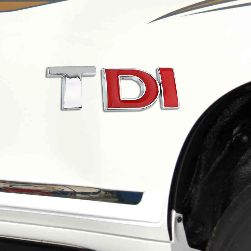 TDI Turbo Logo Decal Car Stickers Reflective 3D Metal Automotive Accessories for VW Polo T5 Golf 5 JETTA PASSAT CC MK4 MK5 MK6