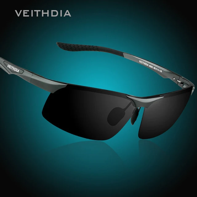 VEITHDIA Magnez magnezu okulary meskie polaryzacyjne Nocna wizja Lustro mężczyzn Okulary okulary przeciws oneczne Wytrzeszczać oczy dla mężczyzn 6502