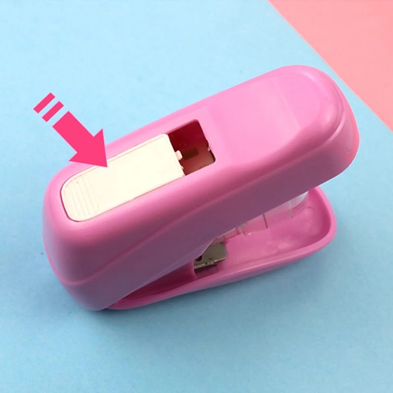 Creative Staple-Free Stapler Candy Color Office School Student Stationery Paper File Binding Machine Stapling Tools Supplies