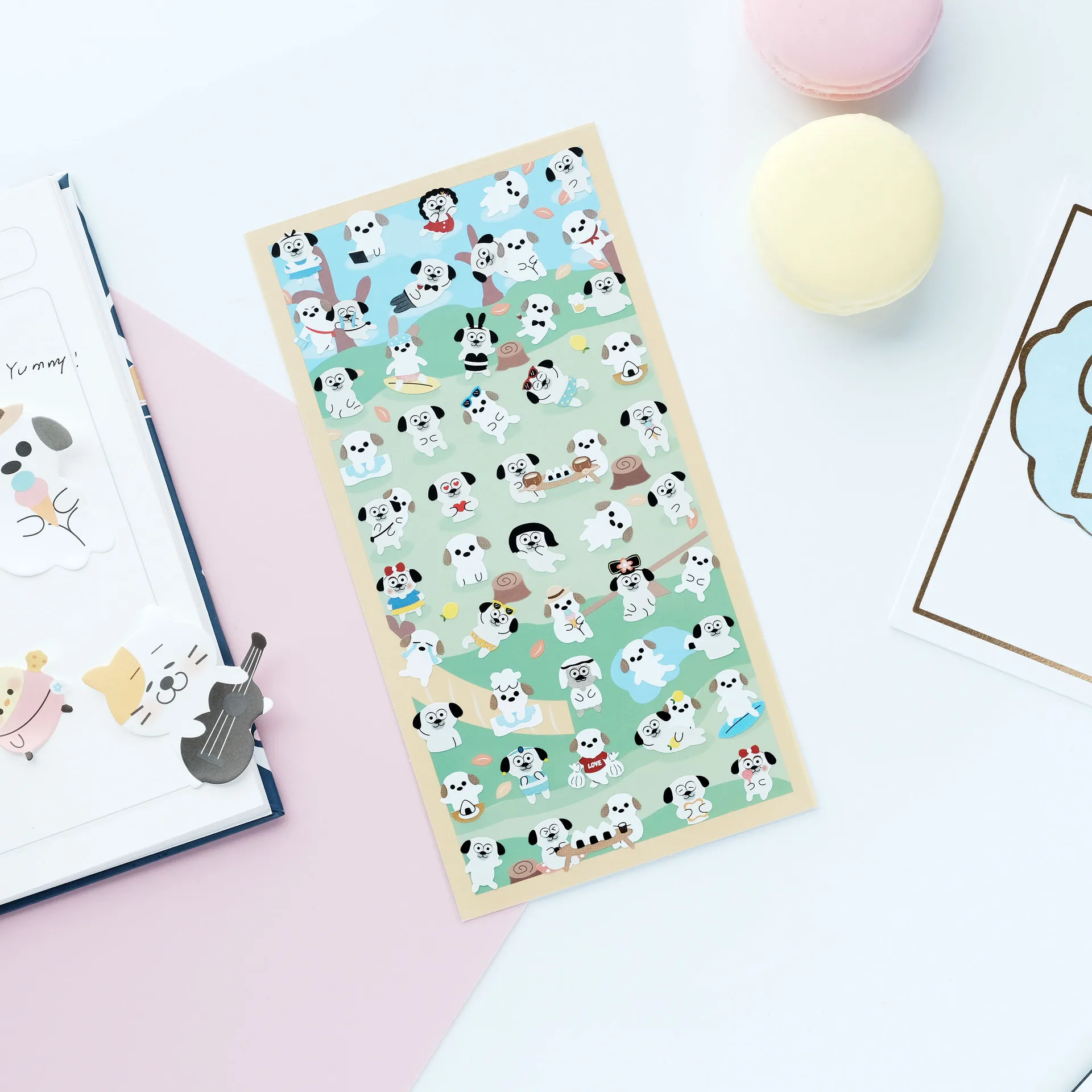 Nekoni Panda pies dziecko naklejki Scrapbooking materiał śliczne zwierzę dziennik papierowa naklejka estetyczne DIY Hobby zapasy rzemieślnicze