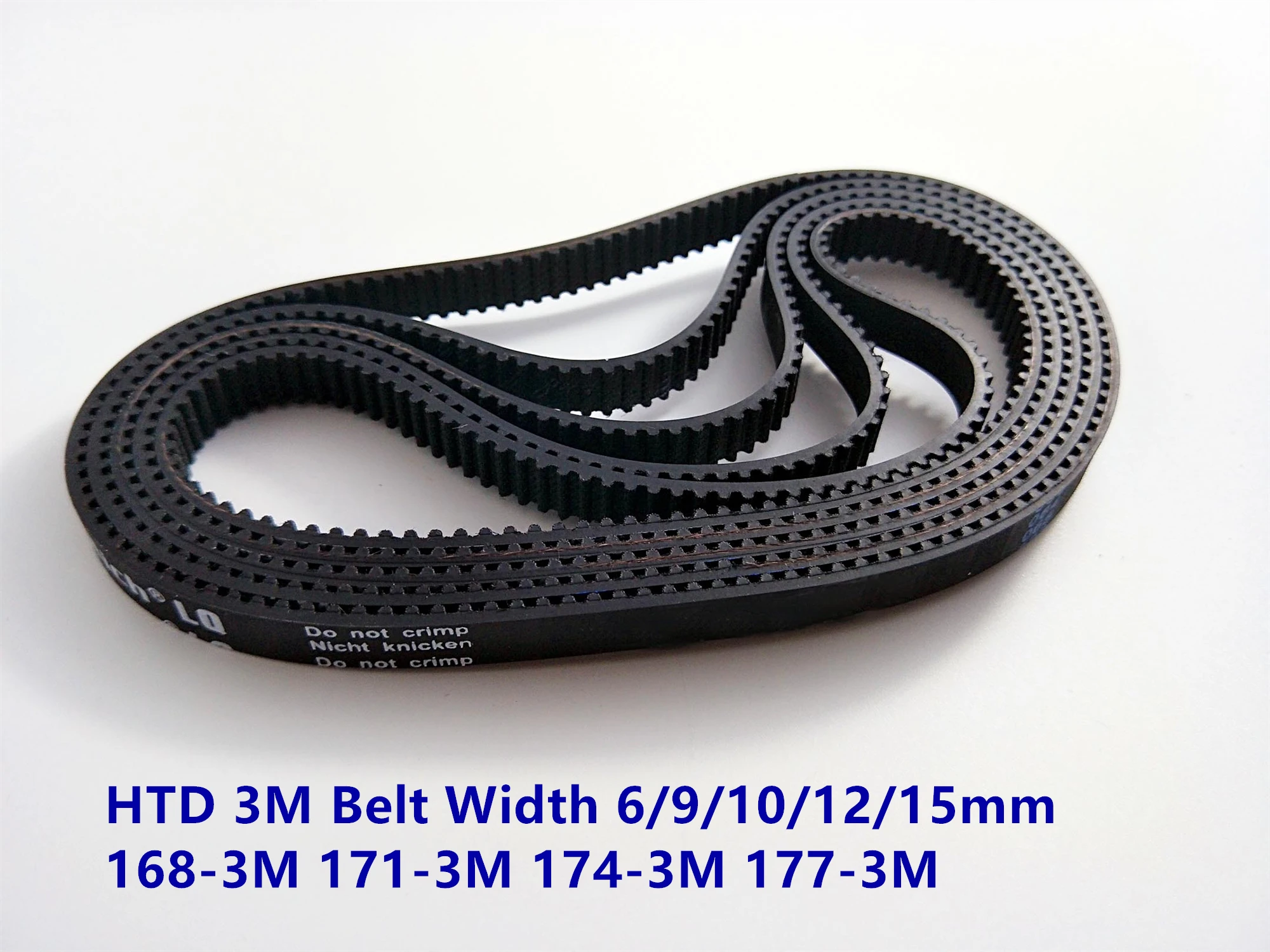 Arc HTD 3M Timing belt C= 168 171 174 177 width 6/9/10/15mm Teeth 56 57 58 59 HTD3M synchronous 168-3M 171-3M 174-3M 177-3M