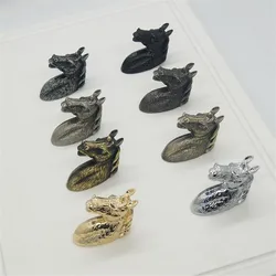 Modern Simple Design Horse Head Animal Handle American Shoe Cabinet Wardrobe Drawer Cabinet Door Knob Handles Zinc Alloy