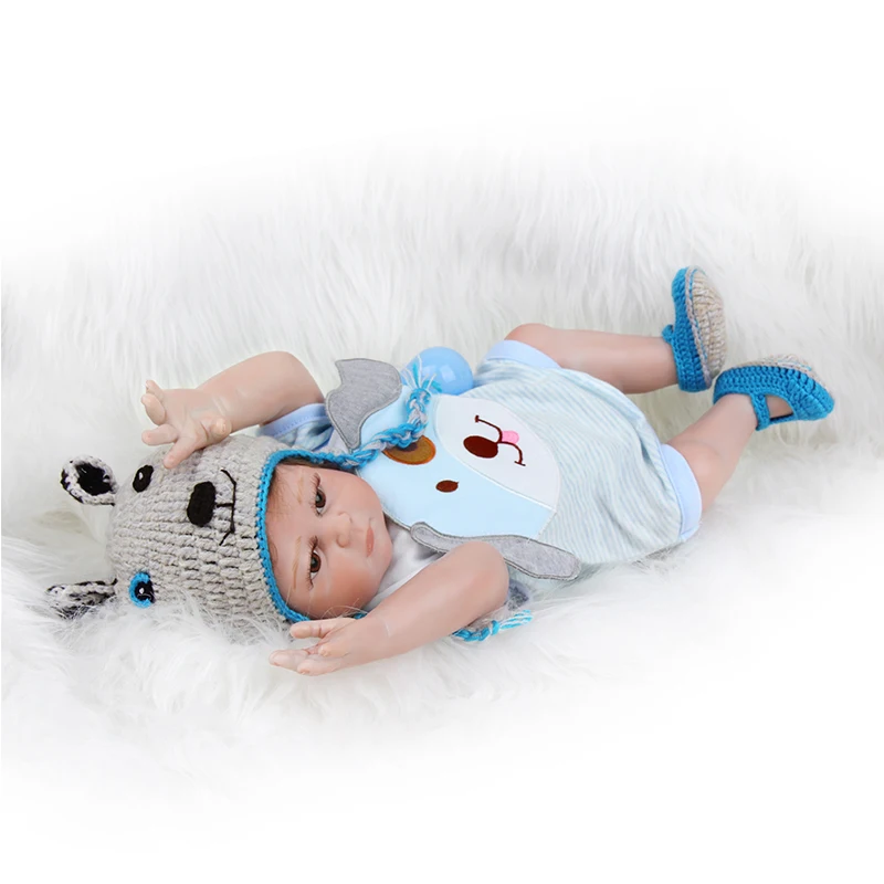 Reborn Baby Doll 20 Inch 50 Cm Full Body Silicone Vinyl Washable Soft Touch Delicate Skin Cute Twins Fashion Gifts Kids Toys