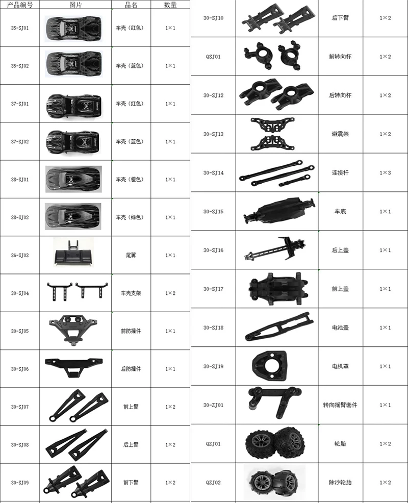 XLH 9130 9135 9136 9137 9138 XINLEHONG 1:16  RC car Spare Parts:bracket bumper  arm connecting rod shock absorber dogbone etc