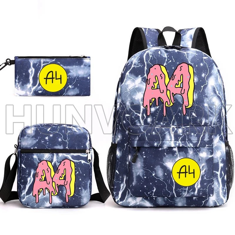 3pcs/Set Men Women Travel Backpacks Printing Shoulder Bag Backpack A4 Vlad paper School bags for Teenage Boys Students mochilas