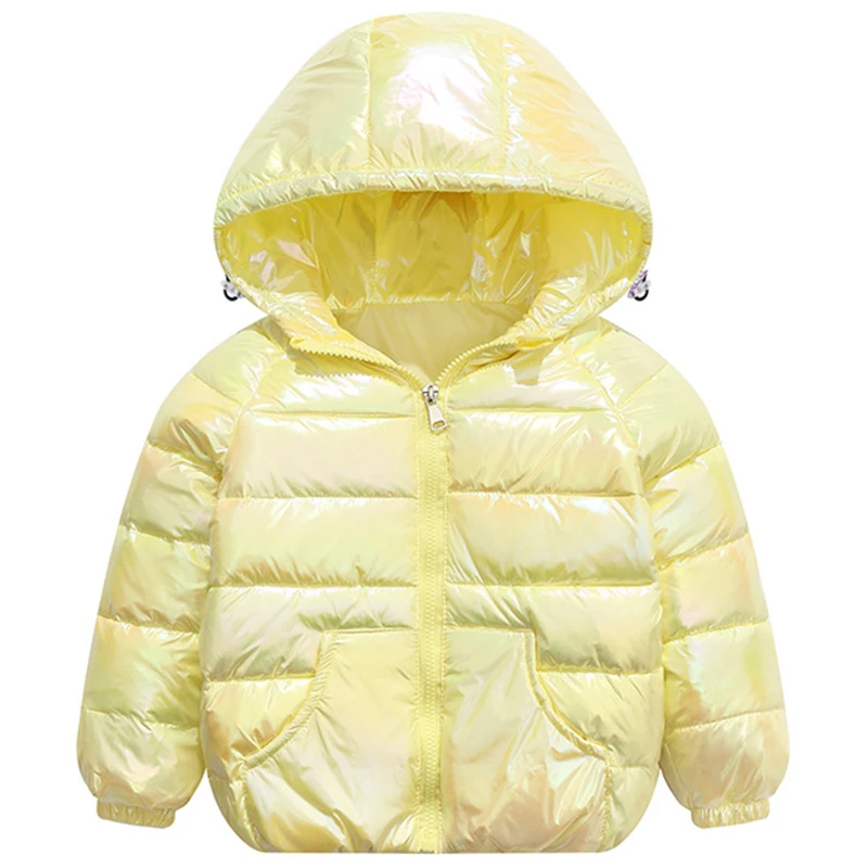 2024 Winter New Products Children\'s Lightweight Down Jacket Boys and Girls White Duck Down Girls\' Colorful Bright Surface Warm J