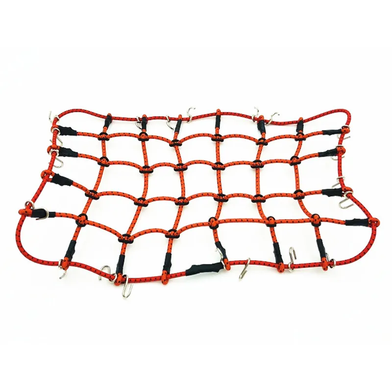 Red/Black Optional 25*15cm Elastic Luggage Roof Rack Net With Hook Fixed Tool for 1:10 RC Traxxas TRX4 D90 Axial SCX10