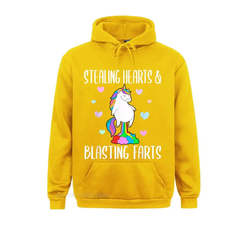 Stealing Hearts And Blasting Farts Funny Unicorn Slim Fit Normal Sweatshirts Student Hoodies VALENTINE DAY Outdoor Sportswears