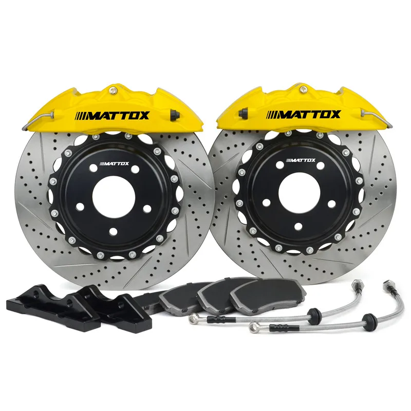 

Front Disc Brake Kit with 4-Piston Caliper Kit 2-Piece 355x28MM Slotted Drilled Rotor For FORD Escape 2015-2019 19Inch Wheel