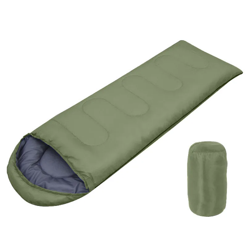 2.4kgs Thickened Envelope Hooded Sleeping Bags Outdoor Camping Bed Adult Sleeping Bag Cotton Applicable Minus 5 Degrees Celsius