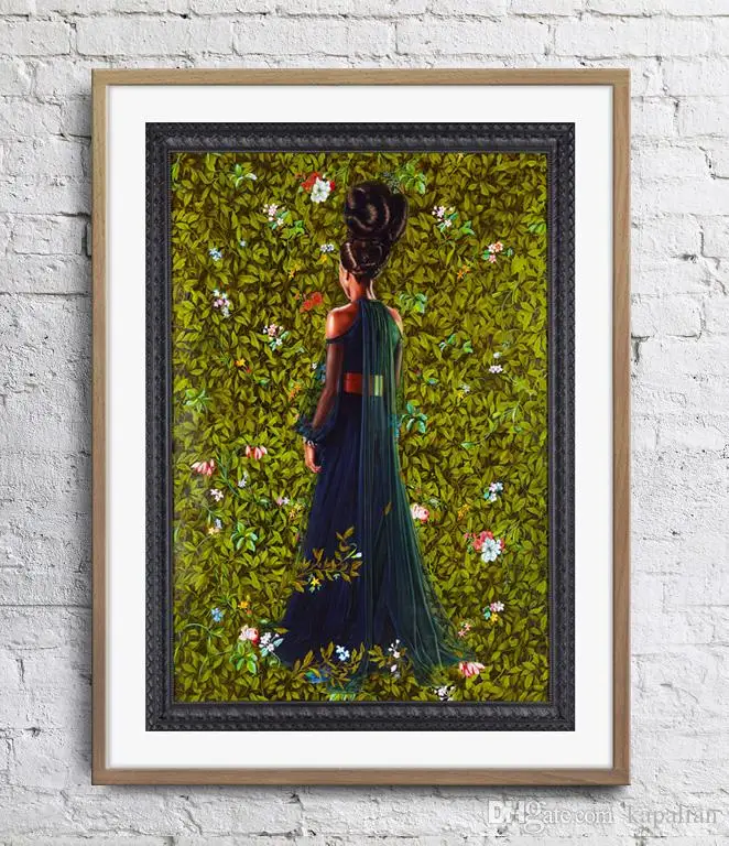 Princess Victoire of Saxe-Coburg-Gotha Kehinde Wiley Art Poster Print Canvas Wall Picture Painting 12 24 36 47 Inches