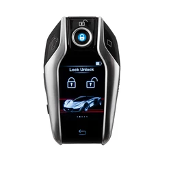 EASYGUARD 2 Way Liquid Crystal Remote LCD Display Remote Wiring Charging Smart Key Keyless Entry DC12V