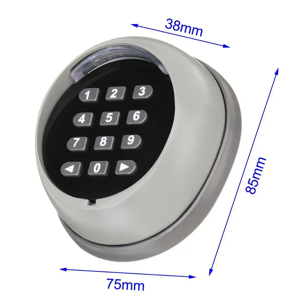 metal Wireless keypad gate opener keypad rolling code 433mhz keypad with 12V/24V 2 Channel Receiver for garage door