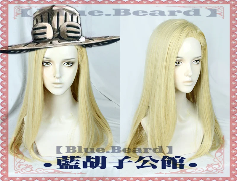 

Gyro Zeppeli Cosplay Wig Julius Caesar Zeppeli Blonde Long 70cm Straight Synthetic Hair Halloween Role