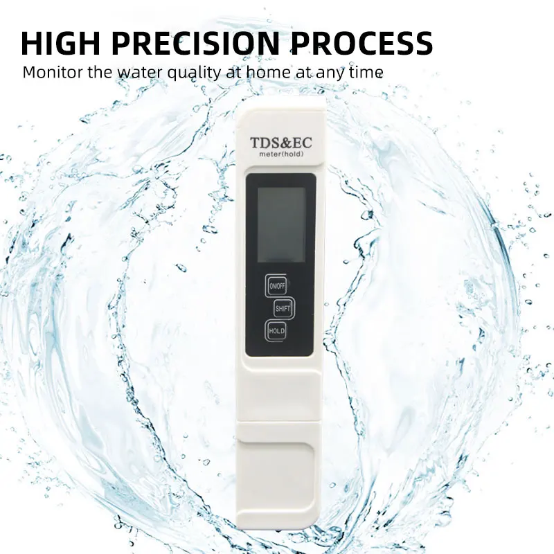 ปากกา TDS ปากกาทดสอบคุณภาพน้ำในครัวเรือน EC มูลค่าการวัดความแม่นยำสูงสาม Conductivity Meter Aquarium ความแข็ง