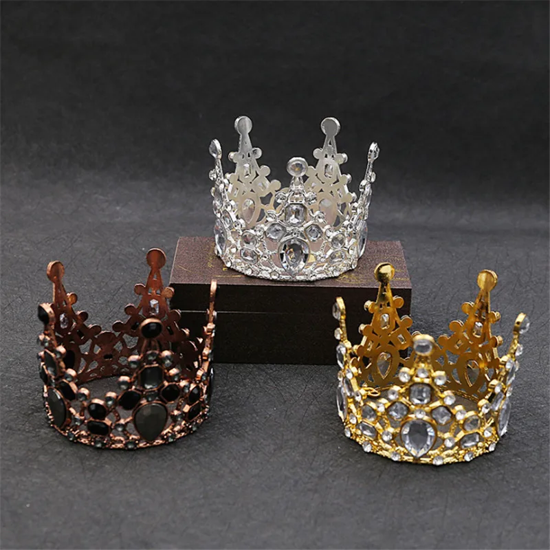 Cute Small Tiaras for Girls and Boys Little Crown Prom Birthday Cake Royal Diadem Hair ornament Bridal Jewelry Doll Decoration