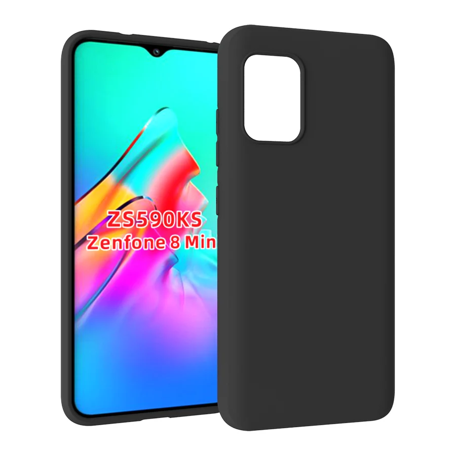 Black Matte Non-Slip Skid-proof  Soft TPU Transparent Silicone Clear Case Cover For ASUS Zenfone 8 ZS590KS