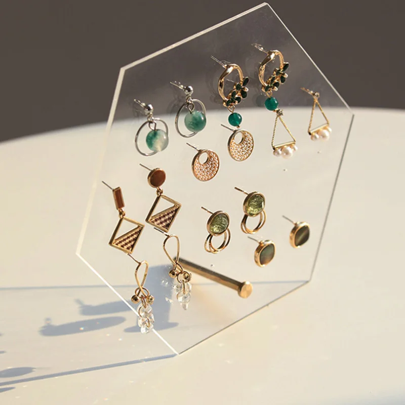 Acrylic Transparent 10/13 Pairs Of Earrings Display Stand Ring Pendants Show Display Storage Photo Props Jewelry Storage Rack