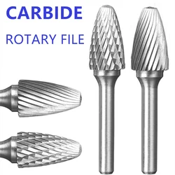 Lima de uñas de carburo de tungsteno, broca de aleación, fresa rotativa cnc, fresa de extremo, cortador de chaflán, herramientas de torno de molienda eléctrica, 2 uds.