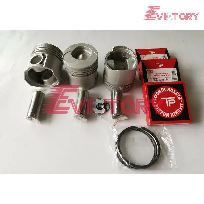 For Isuzu 3KR2 PISTON AND PISTON RING + ENGINE COMPELETE GASKET