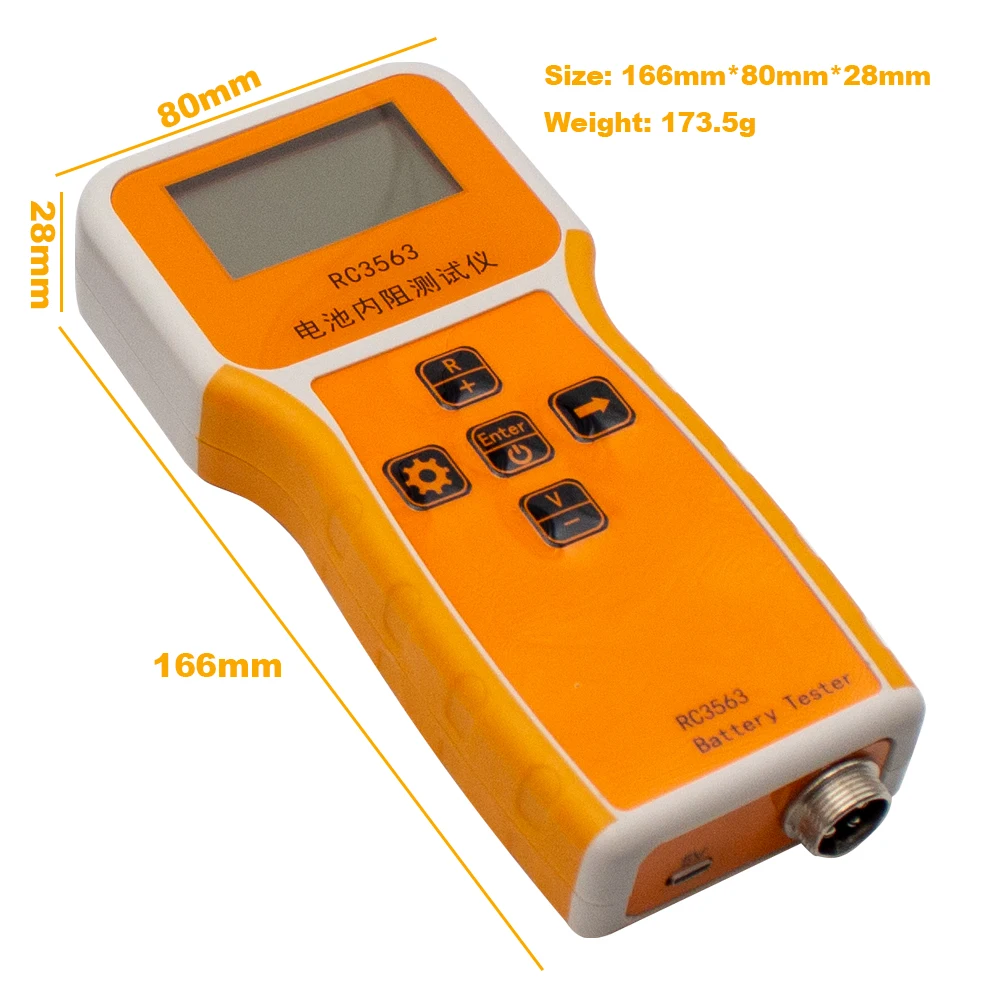 RC3563 Battery Tester Handheld Battery Internal Resistance Tester Lead Lithium Nickel Chromium Battery Tester