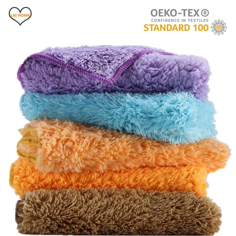 Efficient Super Absorbent Microfiber Cleaning Cloth Kitchen Anti-grease wiping rags home washing dish kitchen Cleaning towel rag