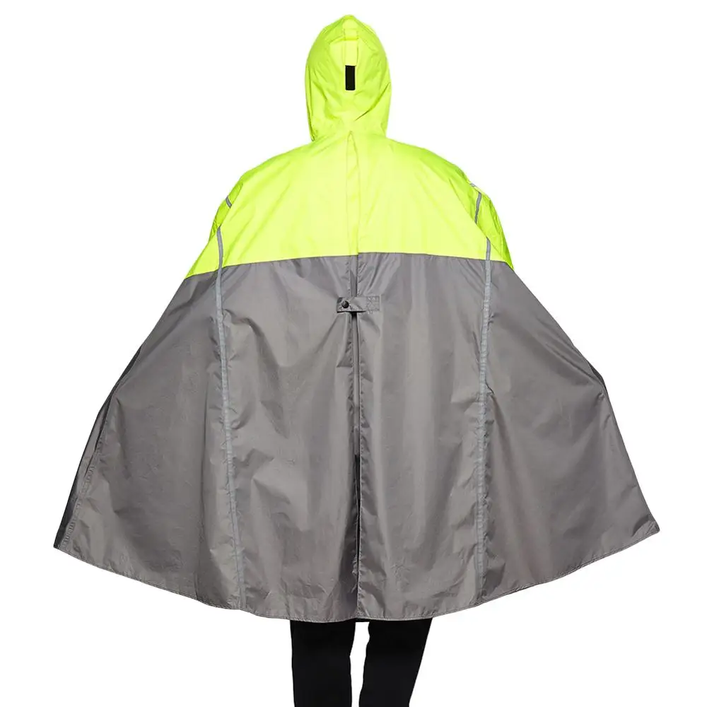 Qian portable raincoat men\'s and women\'s outdoor poncho backpack reflective design bike climbing travel rain cover