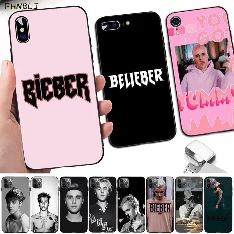 Fashion Justin Bieber Shell Phone Case for iphone 13 8 7 6 6S Plus X 5S SE 2020 XR 11 12 pro XS MAX