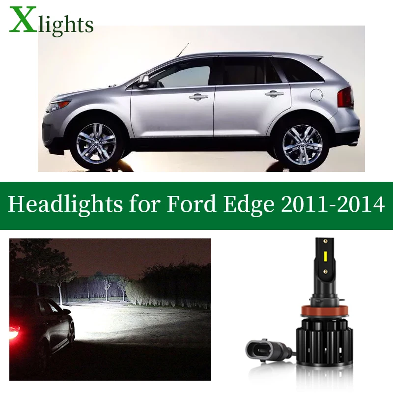 Xlights Led Headlight Bulb For Ford Edge 2011 2012 2013 2014 Low High Beam Canbus Car Headlamp Lamp Light Accessories 12V 24V